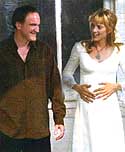 Tarantino y Uma Thurman (Kill Bill)