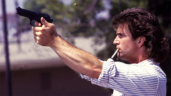 Mel Gibson, en la saga "Arma letal"