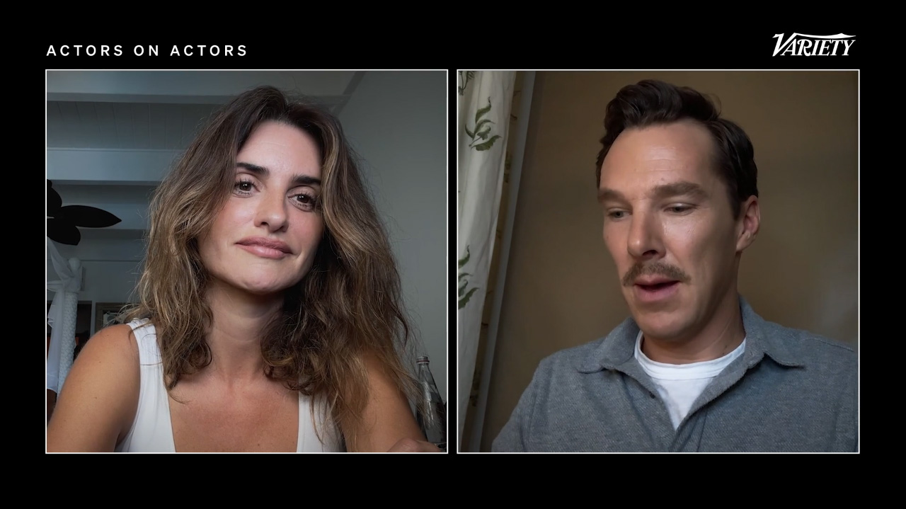 Penélope Cruz y Benedict Cumberbatch, en su encuentro virtual para Variety