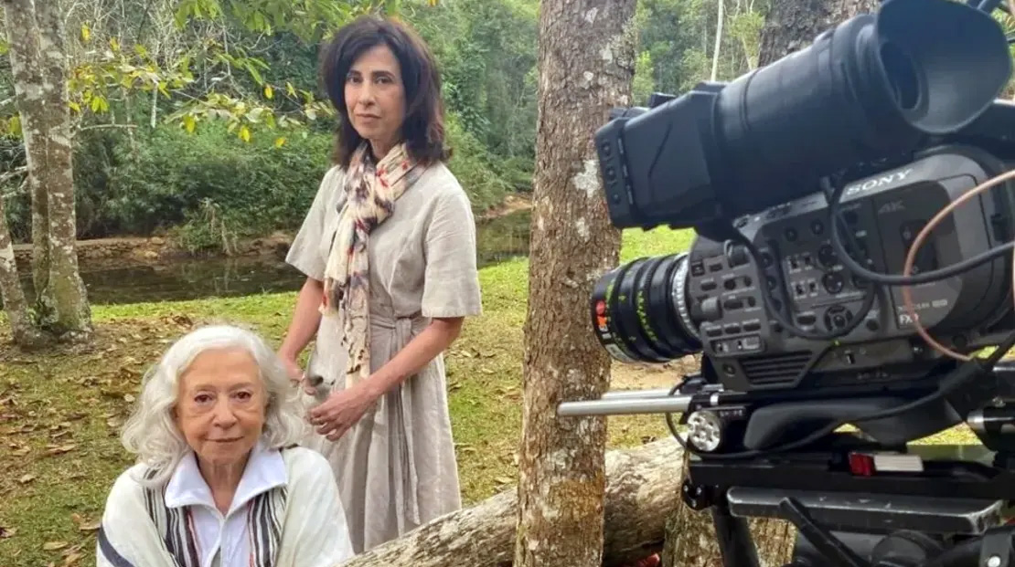 Fernanda Montenegro y Fernanda Torres, filmando “Ainda Estou Aqui”