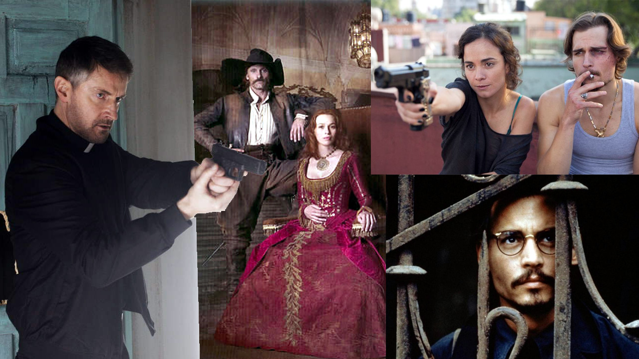 De izq. a dcha.: "La piel deltambor", "Alatriste", "The Queen of the South" y "La novena puerta"