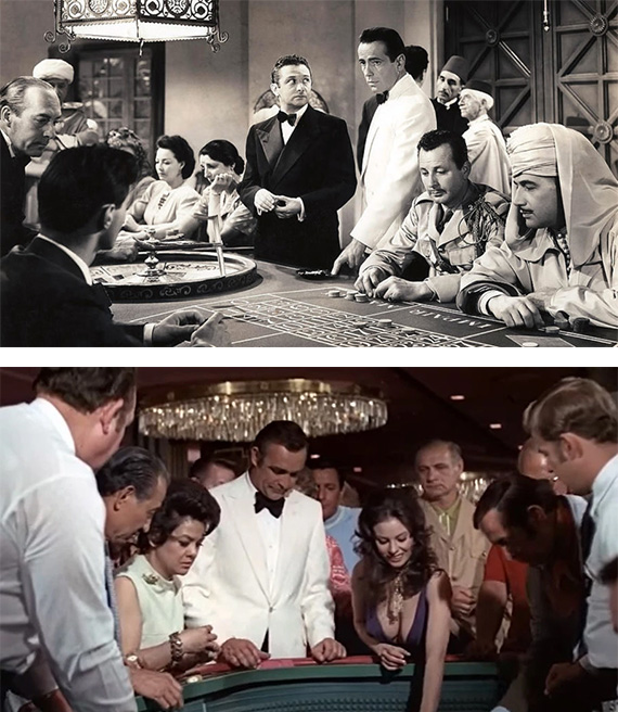 "Casablanca" y "Diamantes para la eternidad"