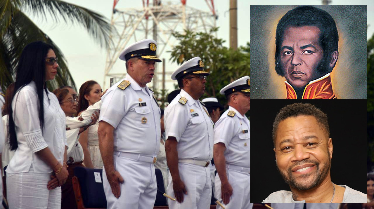 La ministra Murcia, Padilla y Gooding Jr.