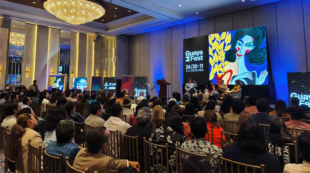 Uno de los paneles del Guayafest