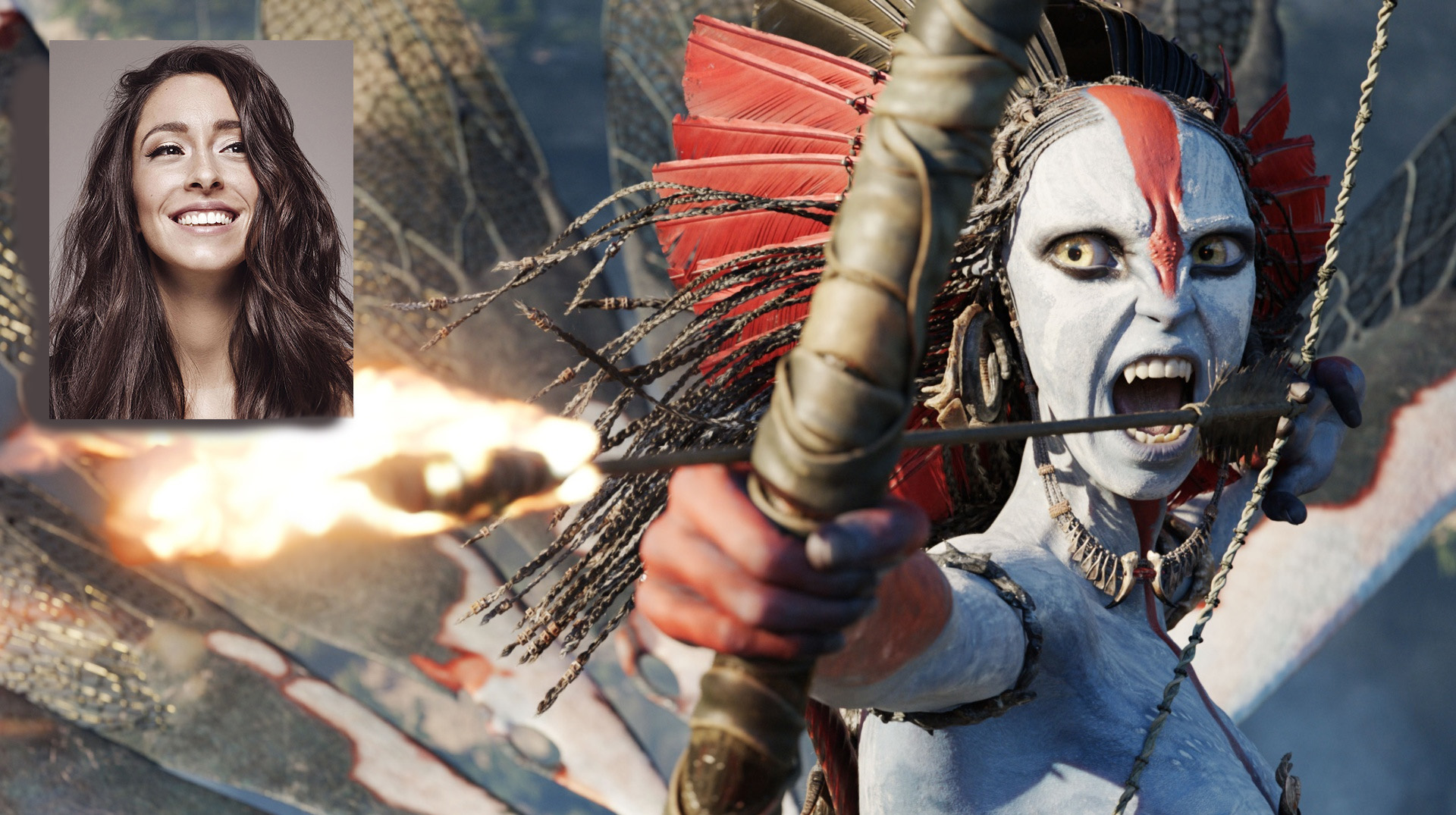 Oona Chaplin de carne y hueso y en "Avatar"