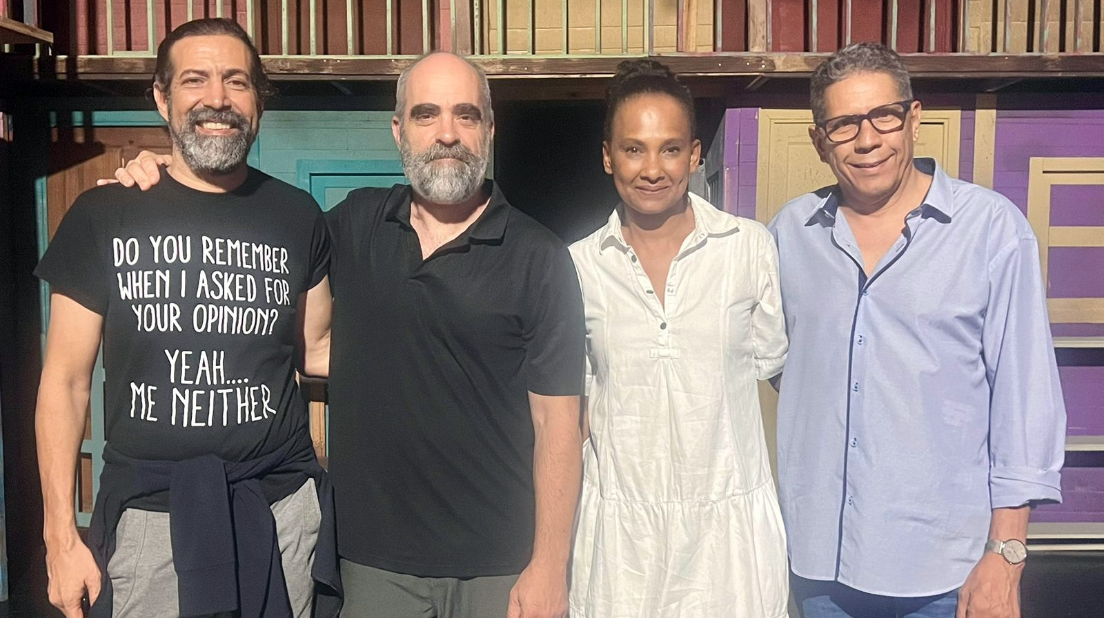 Jalsen Santana, Luis Tosar, Indhira Serrano y Luis Romero