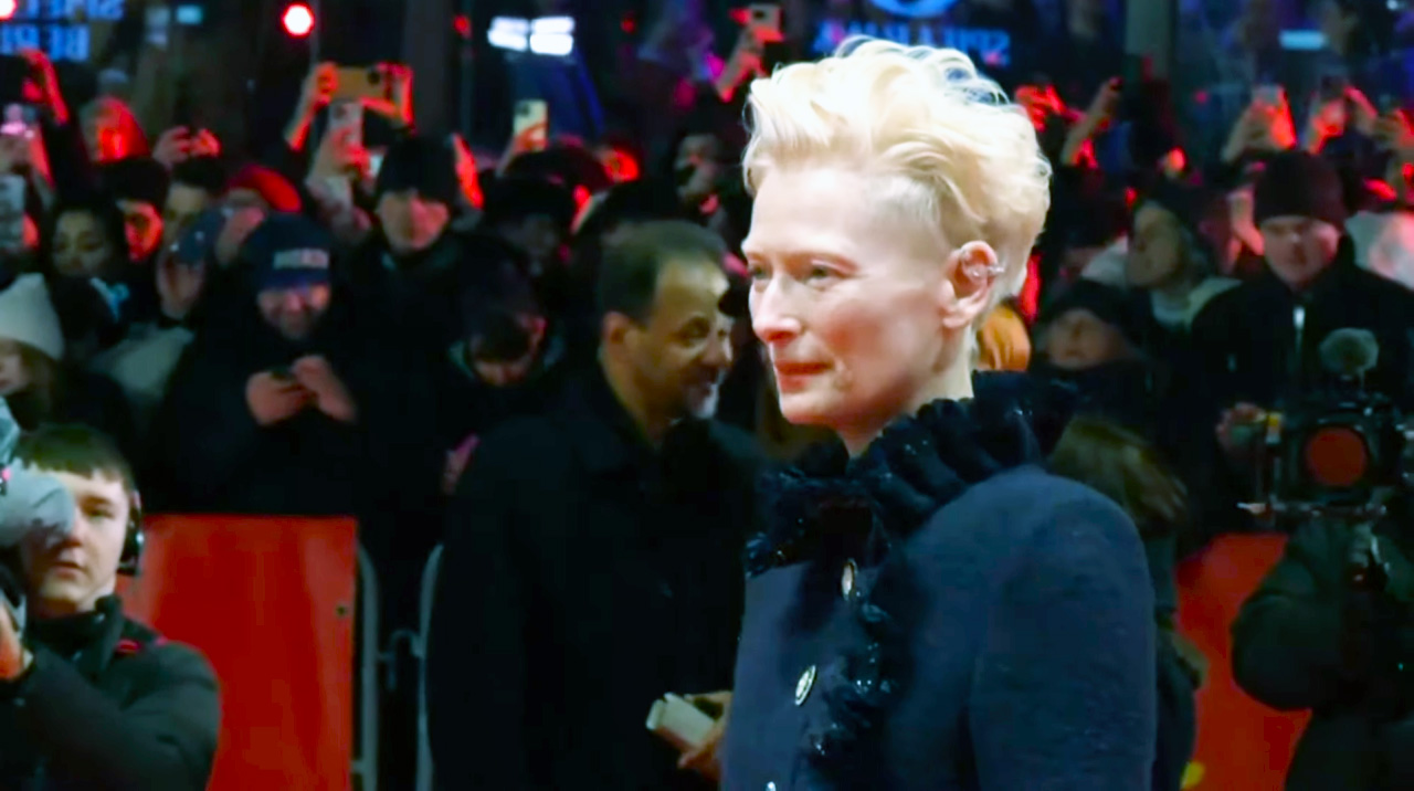 Swinton, a su llegada al Berlinale Palast