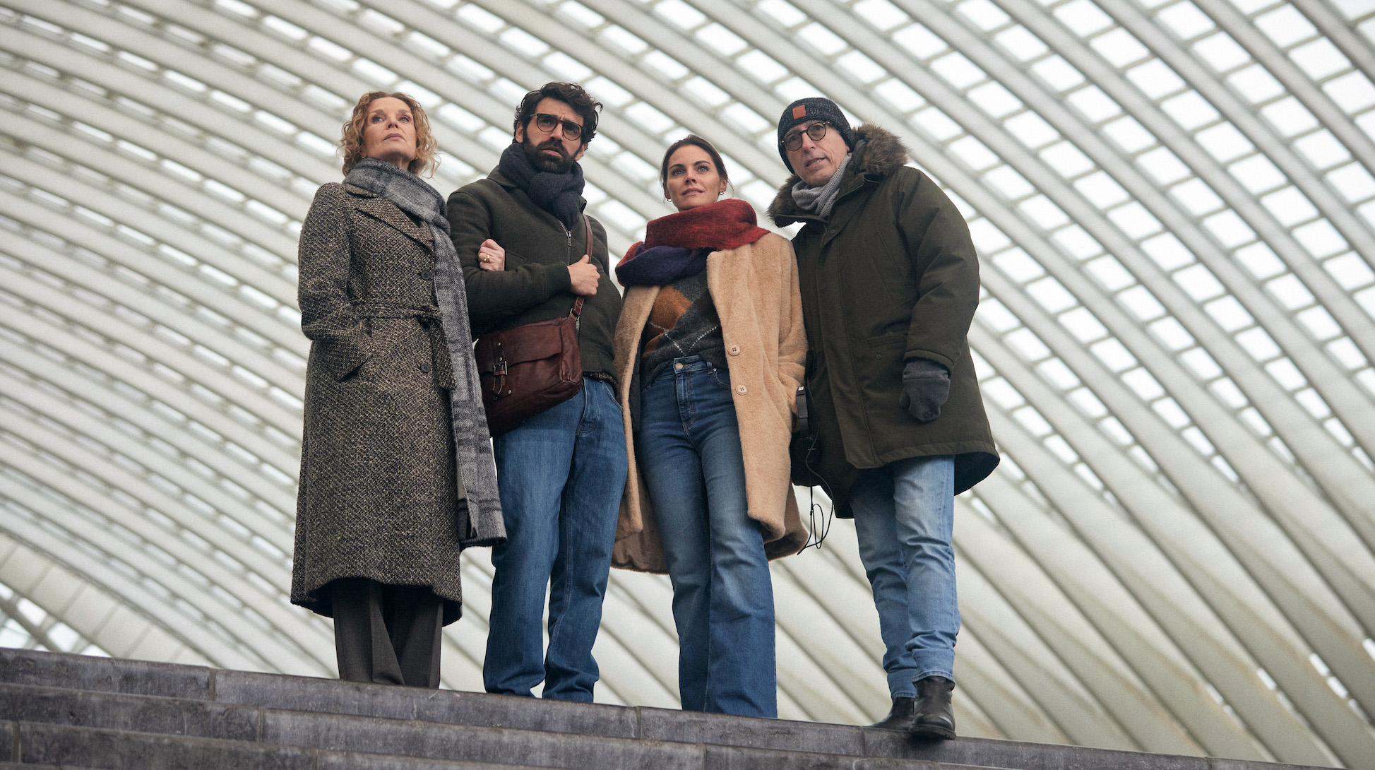 Trueba (dcha.), con sus protagonistas