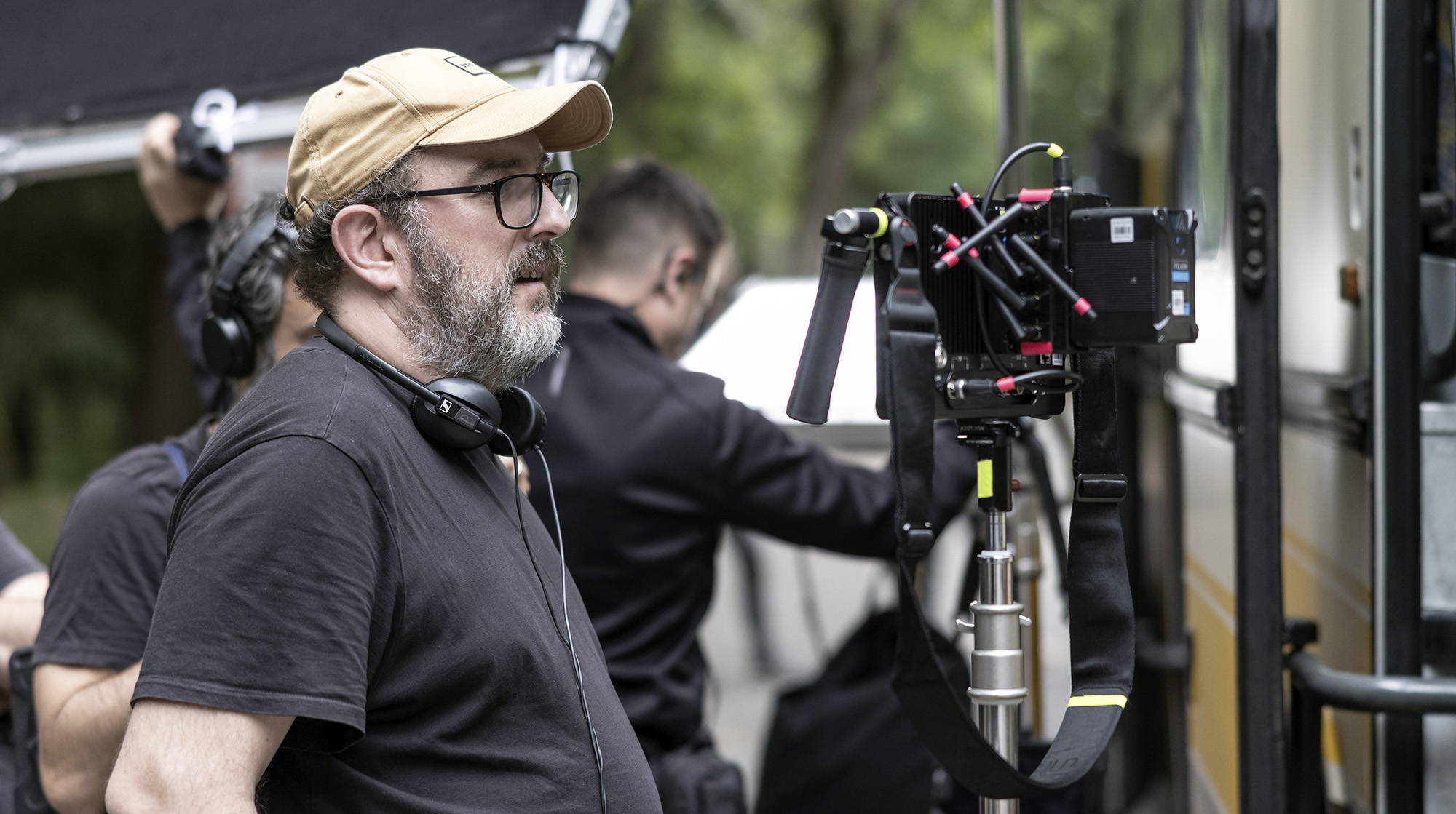 Borja Cobeaga, filmando "Los aitas"