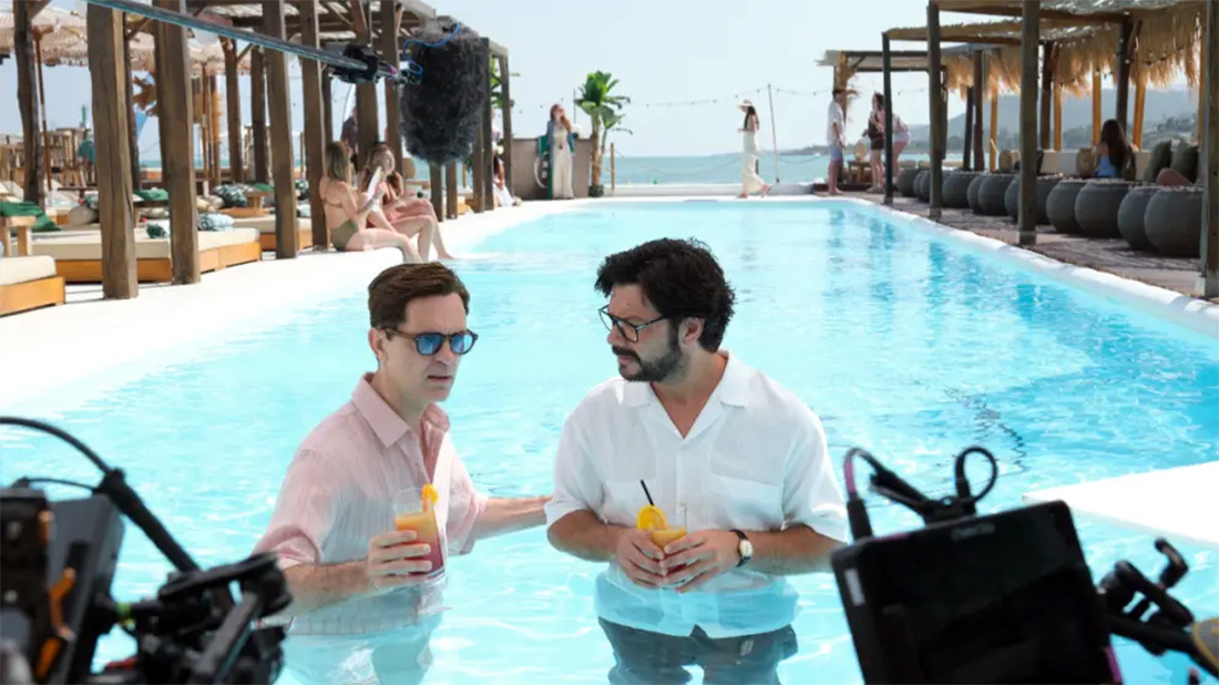 Alonso y Morte, filmando en Peñíscola Alonso y Morte, filmando en Peñíscola