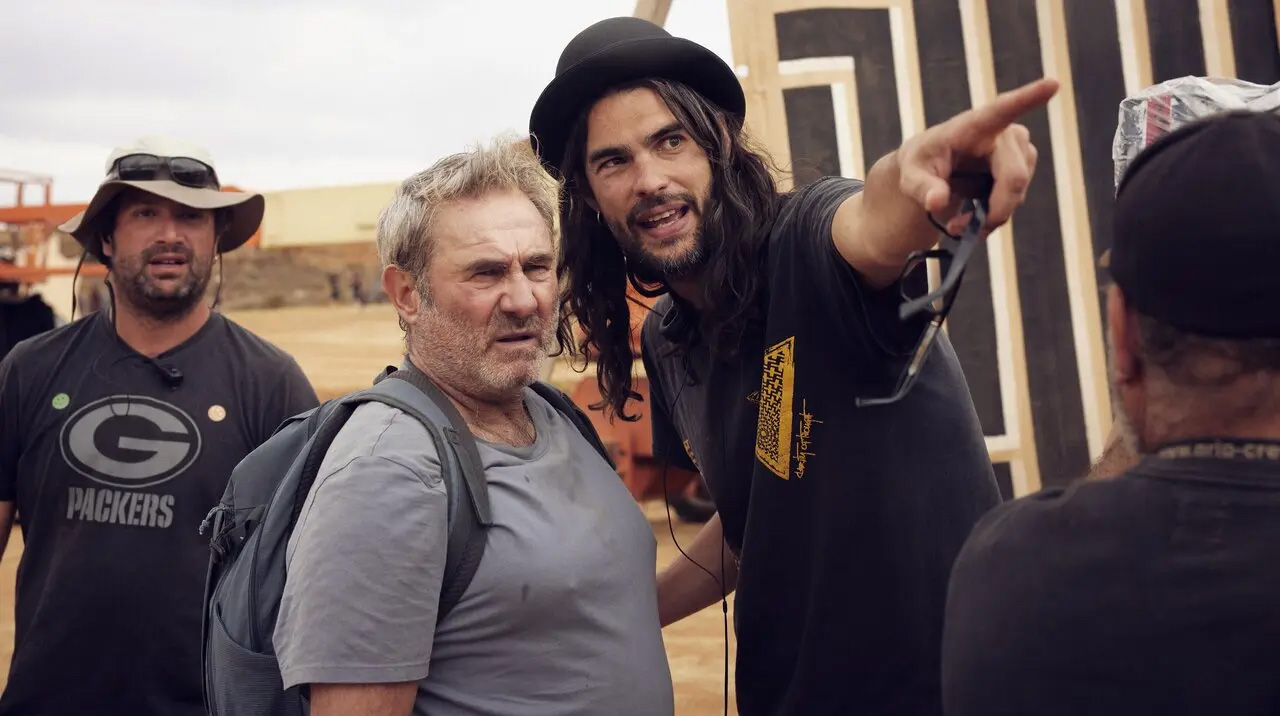 Laxe, con Sergi López, en el rodaje de su película Laxe, con Sergi López, en el rodaje de su película