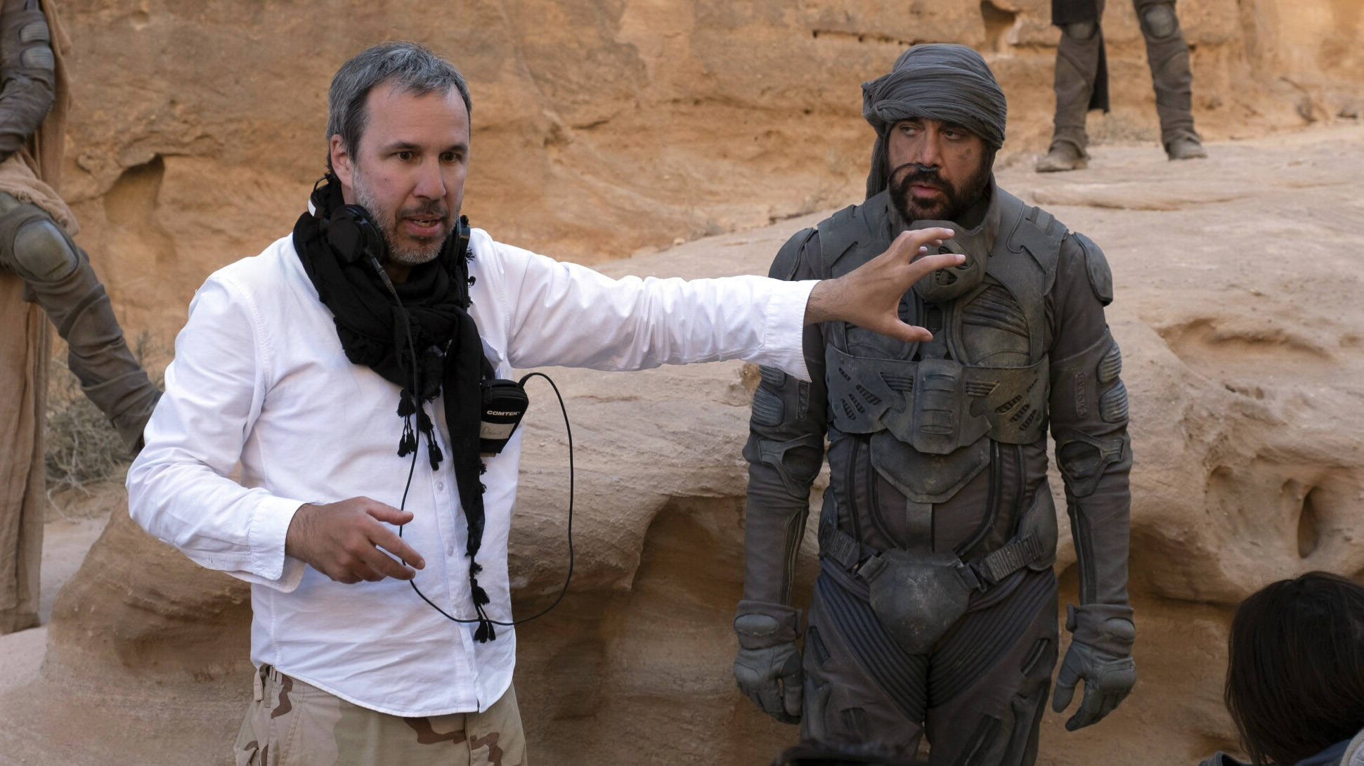 Bardem, con Villeneuve, en el rodaje de "Dune"