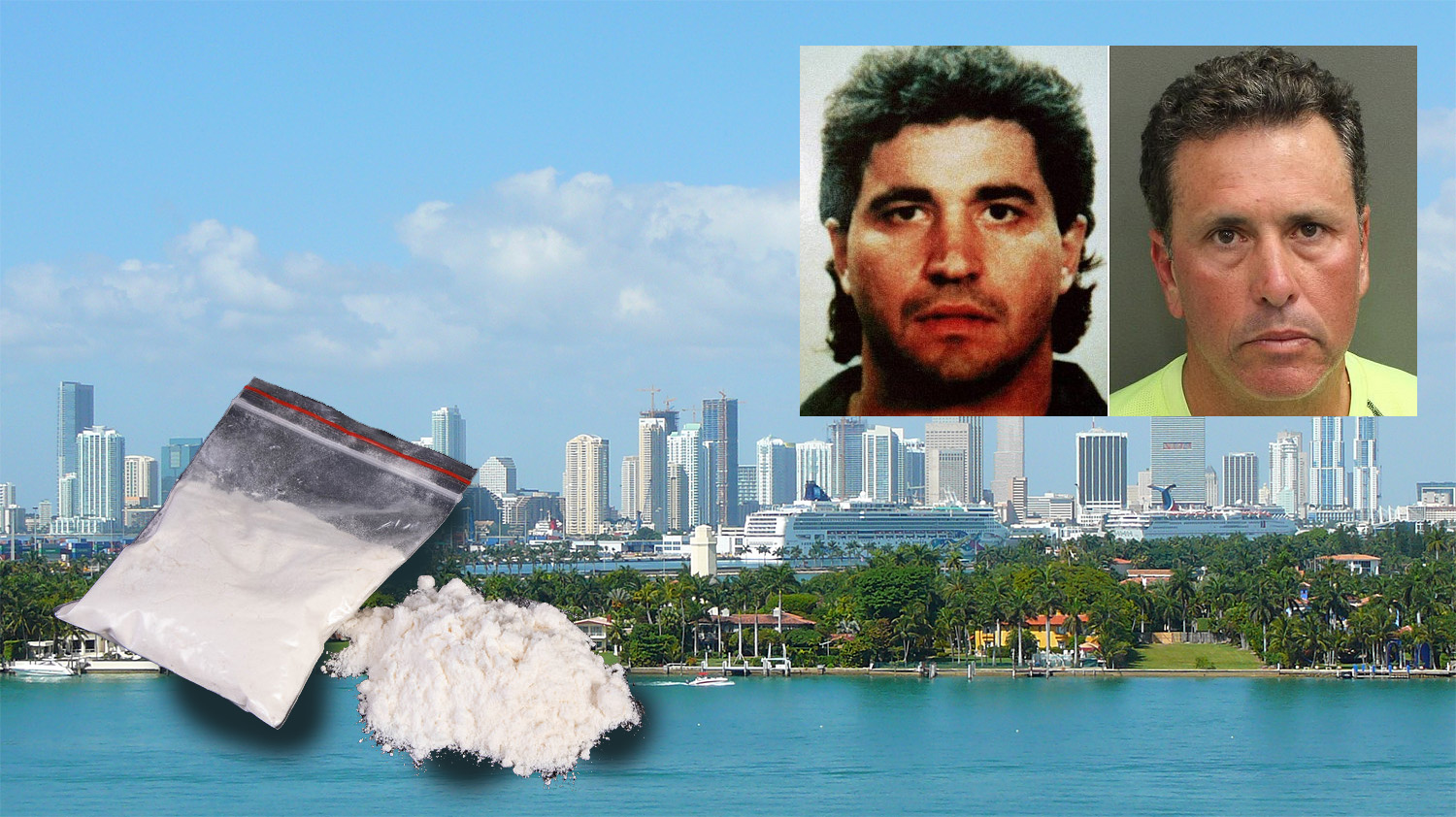 Dos imágenes de Augusto "Willie" Falcón, el rey del "Miami vice"