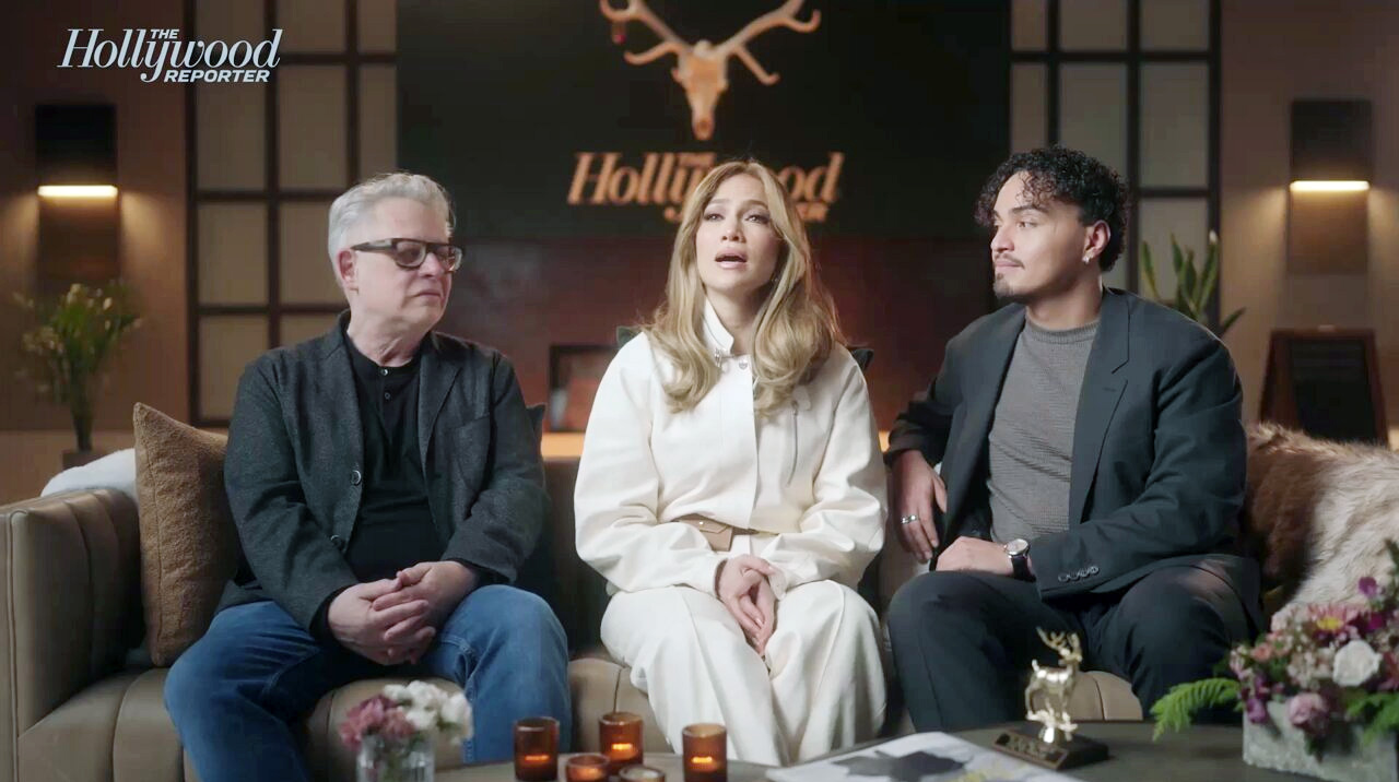 Condon, López y Tonatiuh, en el set de THR Condon, López y Tonatiuh, en el set de THR
