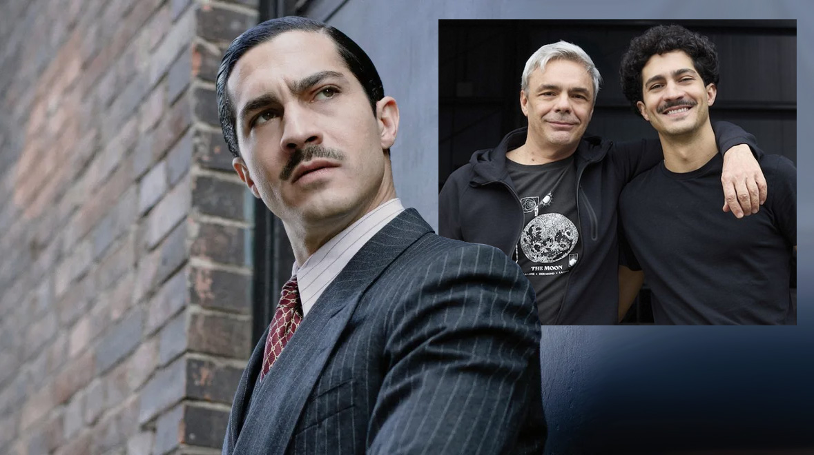 Darín, caracterizado como El Ruso y con Borensztein