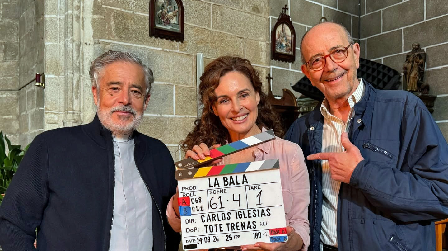 Iglesias, Marsó y Rellán, en el rodaje