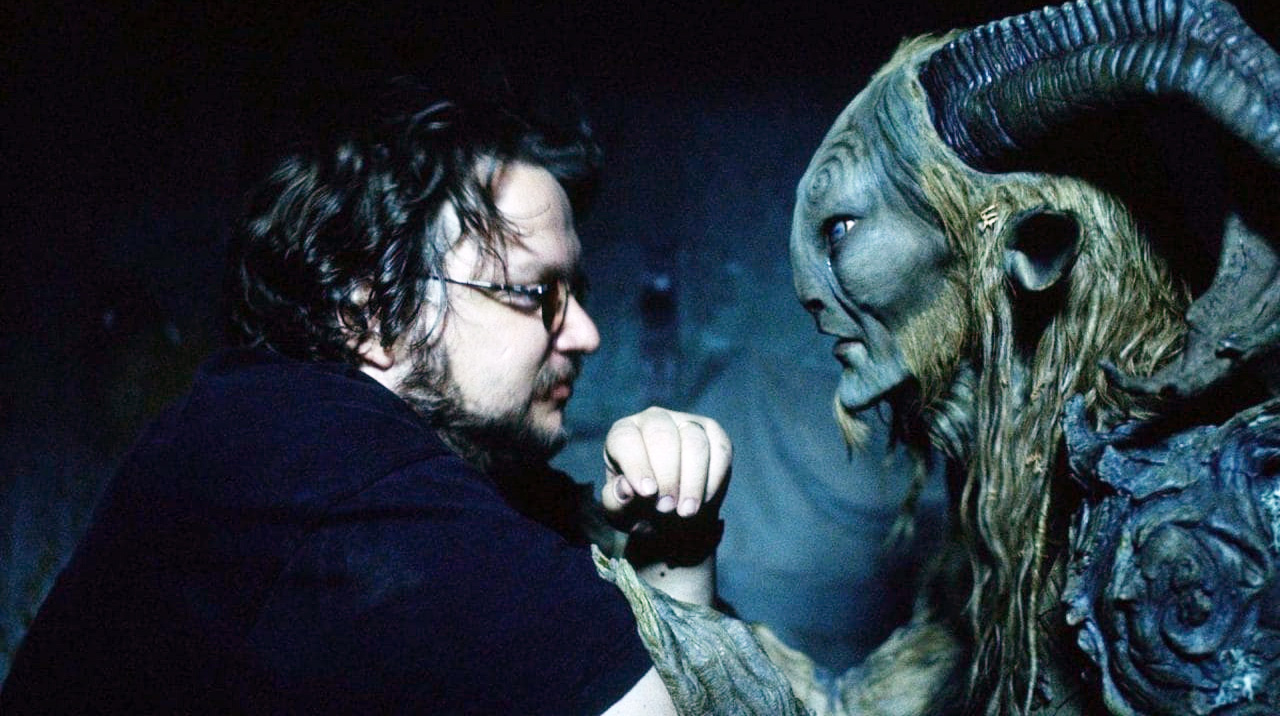 Del Toro, filmando "El laberinto del fauno"