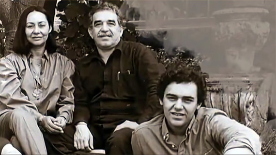 Foto familiar de García Márquez con su hijo Rodrigo