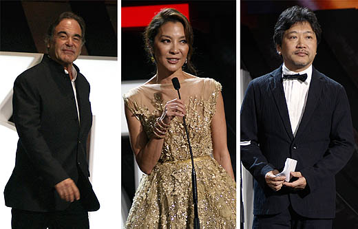 Oliver Stone, Michelle Yeoh y Hirokazu Kore-eda