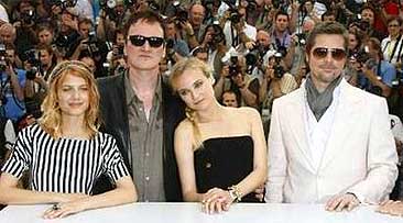 Tarantino, con Pitt y sus actrices: Diane Kruger y Mélanie Laurent