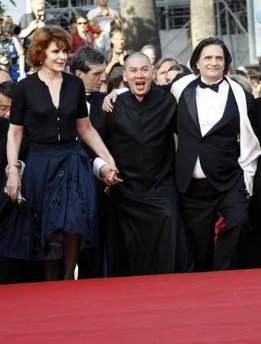 Tsai Ming-Liang, entre Fanny Ardant y Jean-Pierre Leaud (Reuters)