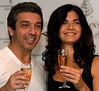 Ricardo Darín y Soledad Villamil: brindis de madrugada en BBAA