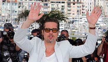 Brad Pitt, sin Malick, en Cannes (AP)