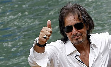 Al Pacino, en las aguas de la laguna veneciana (Reuters)