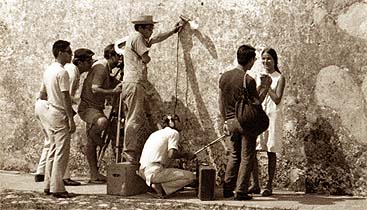 Rodaje de 'La novia de Cuba', en los años 60