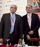 Gómez Fabra y Pérez, este lunes en Málaga (FCM)